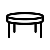 rond table icône vecteur symbole conception illustration