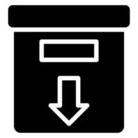 icône de glyphe d'archive vecteur