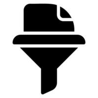 icône de glyphe de filtre vecteur