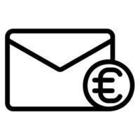 icône de ligne d'envoi d'argent vecteur
