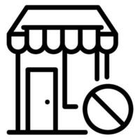 icône de ligne de magasin vecteur