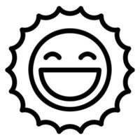 icône de la ligne souriante vecteur