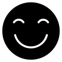 icône de glyphe heureux vecteur