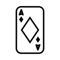 carte de poker de casino avec diamant vecteur