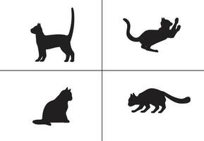Chats noirs icône desgn vecteur
