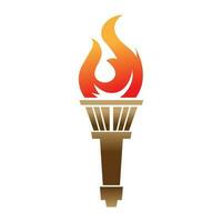 torche logo icône conception vecteur