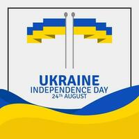 content indépendance journée de Ukraine. août 24ème. nationale vacances. vecteur illustration. adapté pour salutation carte, affiche et bannière.