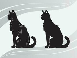 chat, minou, chat eps, chat silhouette, chat eps empaqueter, noir chat eps, animal de compagnie clipart vecteur