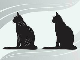 chat, minou, chat eps, chat silhouette, chat eps empaqueter, noir chat eps, animal de compagnie clipart vecteur