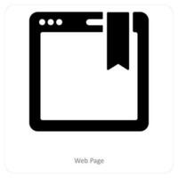 page Web et page icône concept vecteur