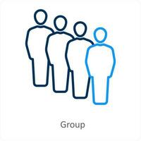 groupe et Personnel icône concept vecteur