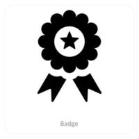 badge et prix icône concept vecteur