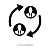la communication et bavarder icône concept vecteur