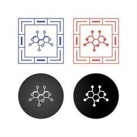 icône de vecteur de structure de molécule