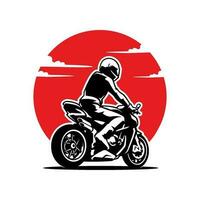 motard équitation moto icône vecteur image