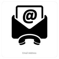 email adresse et courrier icône concept vecteur