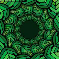 vert feuilles radial modèle Contexte. vecteur illustration