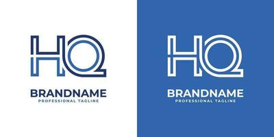 lettre QG ligne monogramme logo, adapté pour affaires avec QG ou qh initiales. vecteur