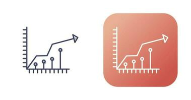 icône de vecteur de croissance du marché