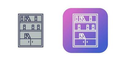 icône de vecteur d'étagère de livres