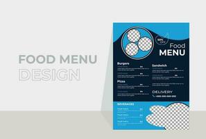 restaurant nourriture menu vecteur conception modèle. nourriture menu couverture mise en page. moderne vite nourriture menu conception modèle pour restaurant