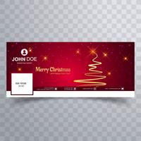 Joyeux Noël carte avec modèle de bannière de couverture de facebook