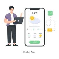 conception d'applications météo vecteur