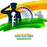 kargil vijiay diwas fête salutation carte conception vecteur