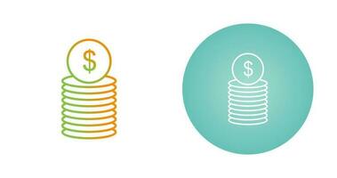 icône de vecteur de pièces de monnaie dollar