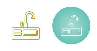 icône de vecteur d'évier de cuisine