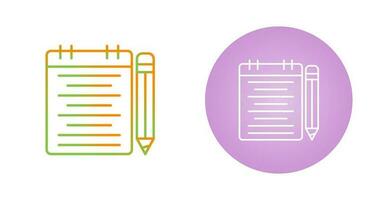 icône de vecteur de bloc-notes
