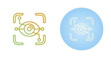 icône de vecteur de reconnaissance des yeux