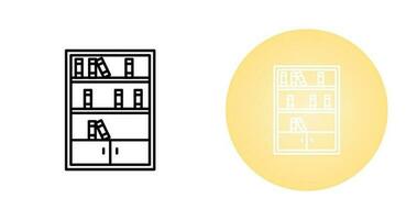 icône de vecteur d'étagère de livres