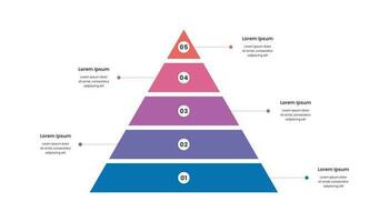 Triangle pyramide infographie modèle pour affaires présentation vecteur