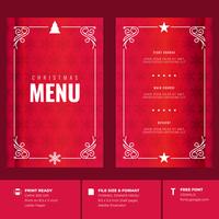 Modèles De Invitation De Menu De Restaurant Et De Fête De Noël vecteur