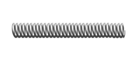 compression métal printemps, étendu. 3d vecteur modèle de souple acier spirale bobine. réaliste le fer fil.