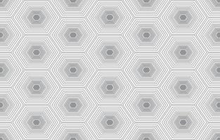 Ligne grise transparente motif hexagonal monochrome sur fond blanc vector illustration