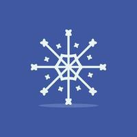 illustration d'icône de flocon de neige vecteur