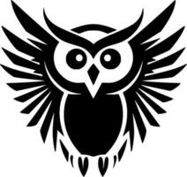 hibou, noir et blanc vecteur illustration