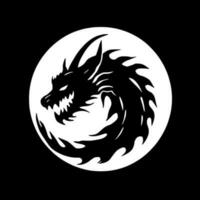 dragon - minimaliste et plat logo - vecteur illustration