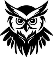 hibou - minimaliste et plat logo - vecteur illustration