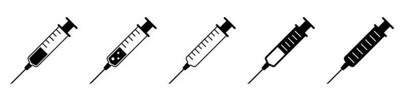 seringue icône, hypodermique vecteur icône