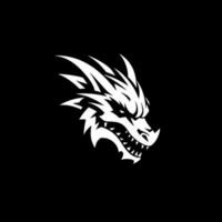 dragon - minimaliste et plat logo - vecteur illustration