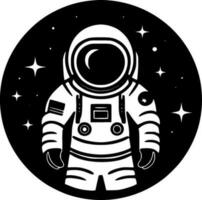 astronaute, noir et blanc vecteur illustration