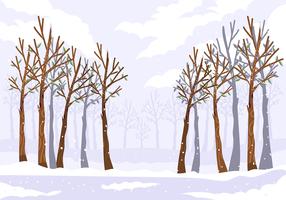 Forêt d'hiver vecteur