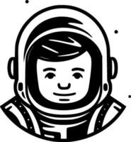 astronaute, noir et blanc vecteur illustration