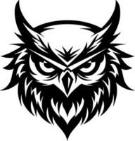 hibou - noir et blanc isolé icône - vecteur illustration