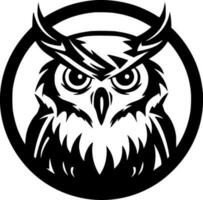 hibou - minimaliste et plat logo - vecteur illustration