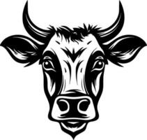 vache - noir et blanc isolé icône - vecteur illustration