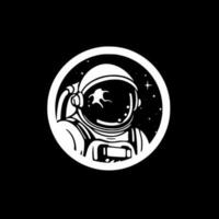 astronaute - minimaliste et plat logo - vecteur illustration